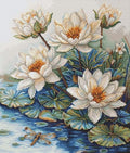 Lake with Water Lilies B7039L Counted Cross-Stitch Kit