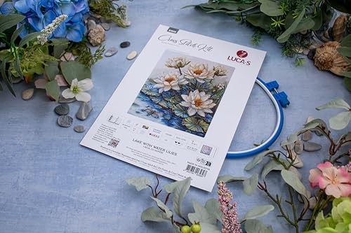 Lake with Water Lilies B7039L Counted Cross-Stitch Kit