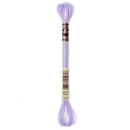 DMC Light Effects E211 Six-Strand Embroidery Thread Amethyst 8.7-Yards Lilac