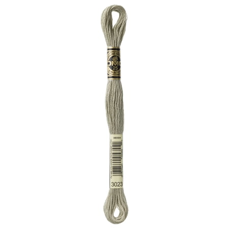 DMC Mouline Special 3023 Six-Strand Embroidery Thread Light Brown Grey 8.7-Yards