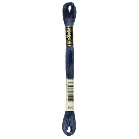 DMC Mouline Special 930 Six-Strand Embroidery Thread Dark Antique Blue 8.7-Yards