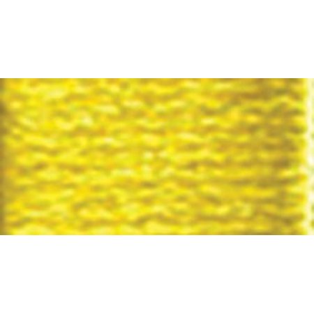 DMC Satin Floss S307 Six-Strand Embroidery Thread Lemon 8.7-Yards