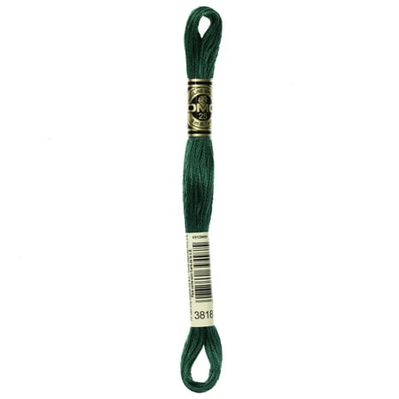 DMC Mouline Special 3818 Six-Strand Embroidery Thread Very Dark Emerald Green 8.7-Yards