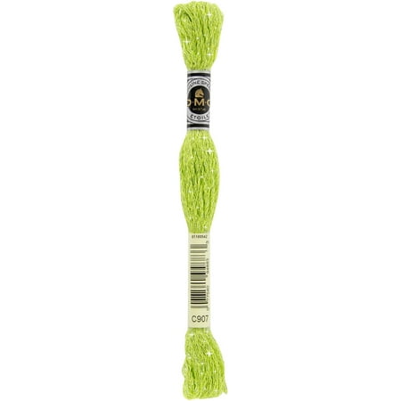 DMC Etoile Floss C907 Six-Strand Embroidery Thread Light Parrot Green 8.7-Yards