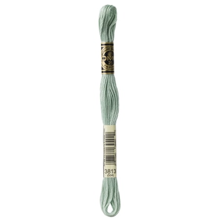 DMC Mouline Special 3813 Six-Strand Embroidery Thread Blue Green Light 8.7-Yards