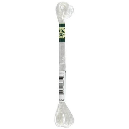 DMC Satin Floss S5200 Six-Strand Embroidery Thread Snow White  8.7-Yards