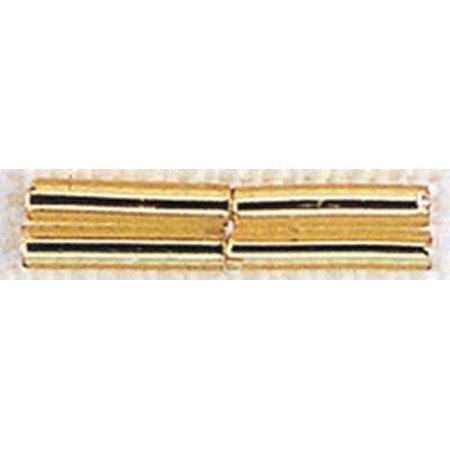 Mill Hill Medium Glass Bugle Beads 2.5mmX9mm 2.7g-Victorian Gold 82011