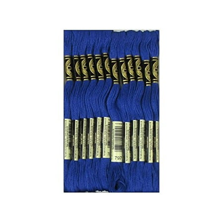 DMC Mouline Special 797 Six-Strand Embroidery Thread Cornflower Blue Medium Very Dark  8.7-Yards