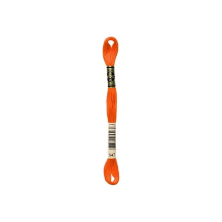 DMC Mouline Special 947 Six-Strand Embroidery Thread  Burnt Orange  8.7-Yards
