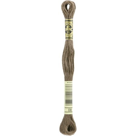 DMC Mouline Special 08 Six-Strand Embroidery Thread Dark Driftwood 8.7-Yards