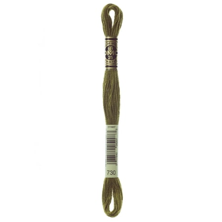DMC Mouline Special 730 Six-Strand Embroidery Thread Very Dark Olive Green 8.7-Yards