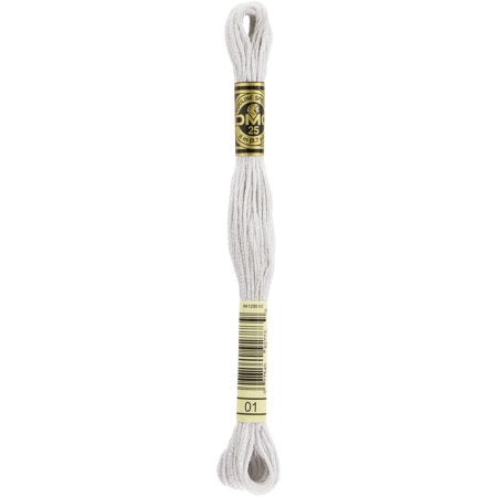 DMC Mouline Special 01 Six-Strand Embroidery Thread White Tin 8.7-Yards