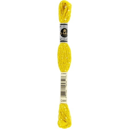 DMC Etoile Floss C444 Six-Strand Embroidery Thread Dark Lemon 8.7-Yards