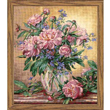 Dimensions® Peonies & Canterbury Bells Counted Cross-Stitch Kit