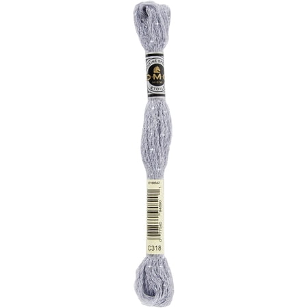 DMC Etoile Floss C318 Six-Strand Embroidery Thread Light Steel Gray 8.7-Yards
