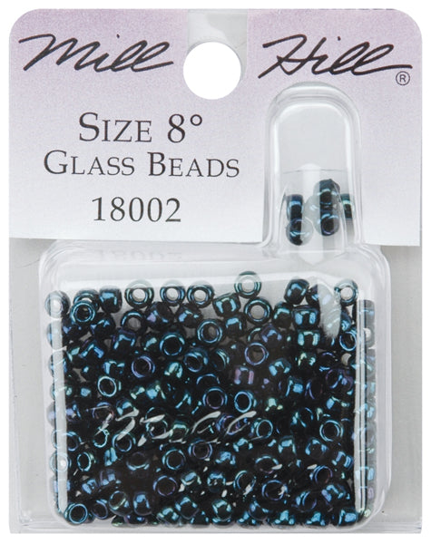 Mill Hill Glass Beads Size 8/0 3mm 6.0 Grams/Pkg-Midnight 18002