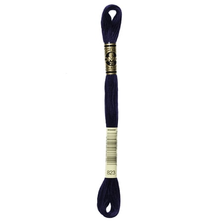 DMC Mouline Special 823 Six-Strand Embroidery Thread  Dark Navy Blue  8.7-Yards