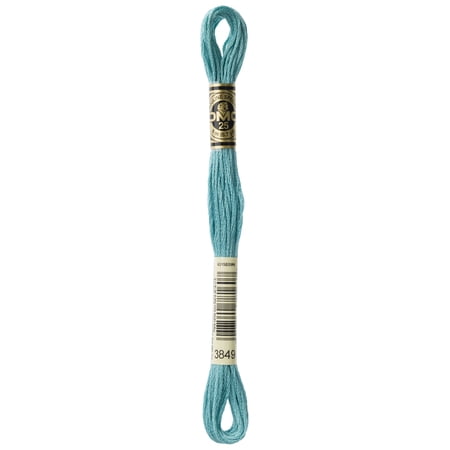 DMC Mouline Special 3849 Six-Strand Embroidery Thread Light Teal Green 8.7-Yards