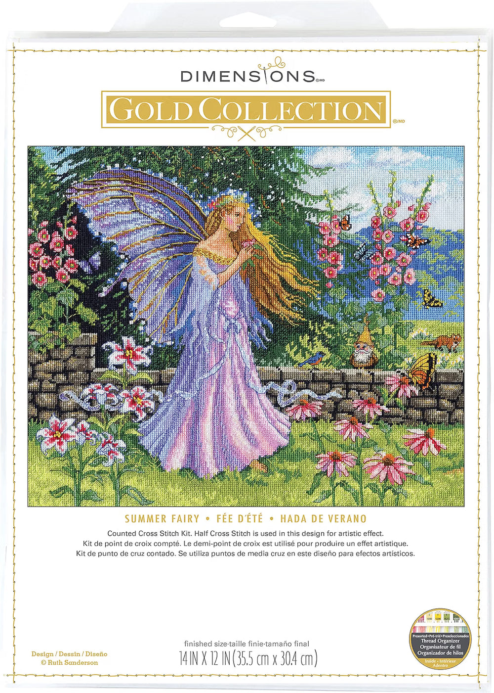 Dimensions 70-35410 Gold Collectiom Summer Fairy Counted Cross Stitch Kit