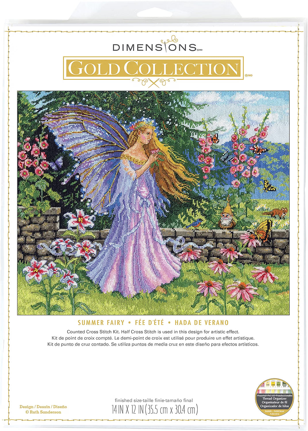 Dimensions 70-35410 Gold Collectiom Summer Fairy Counted Cross Stitch Kit