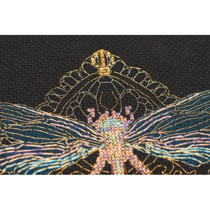 Abris Art Cross Stitch Kit "Golden dragonfly" Article: AH069