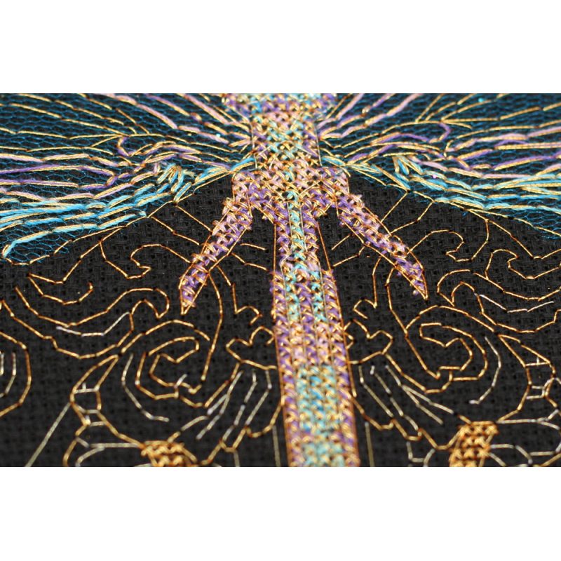 Abris Art Cross Stitch Kit "Golden dragonfly" Article: AH069