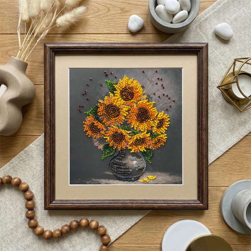 Abris Art Bead Embroidery Kit sunflowers AM-269