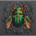 Abris Art Midi Bead Embroidery Kit on Art Canvas "Emerald beetle"  AMB105