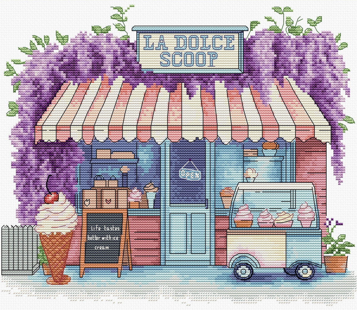 Cross Stitch Kit Luca-S - Ice Cream Scoop B1428