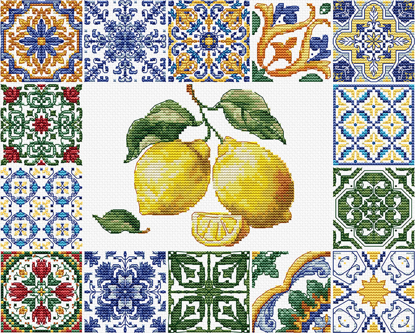 Cross Stitch Kit Luca-S - Lemon Essence of the Mediterranean, B7049