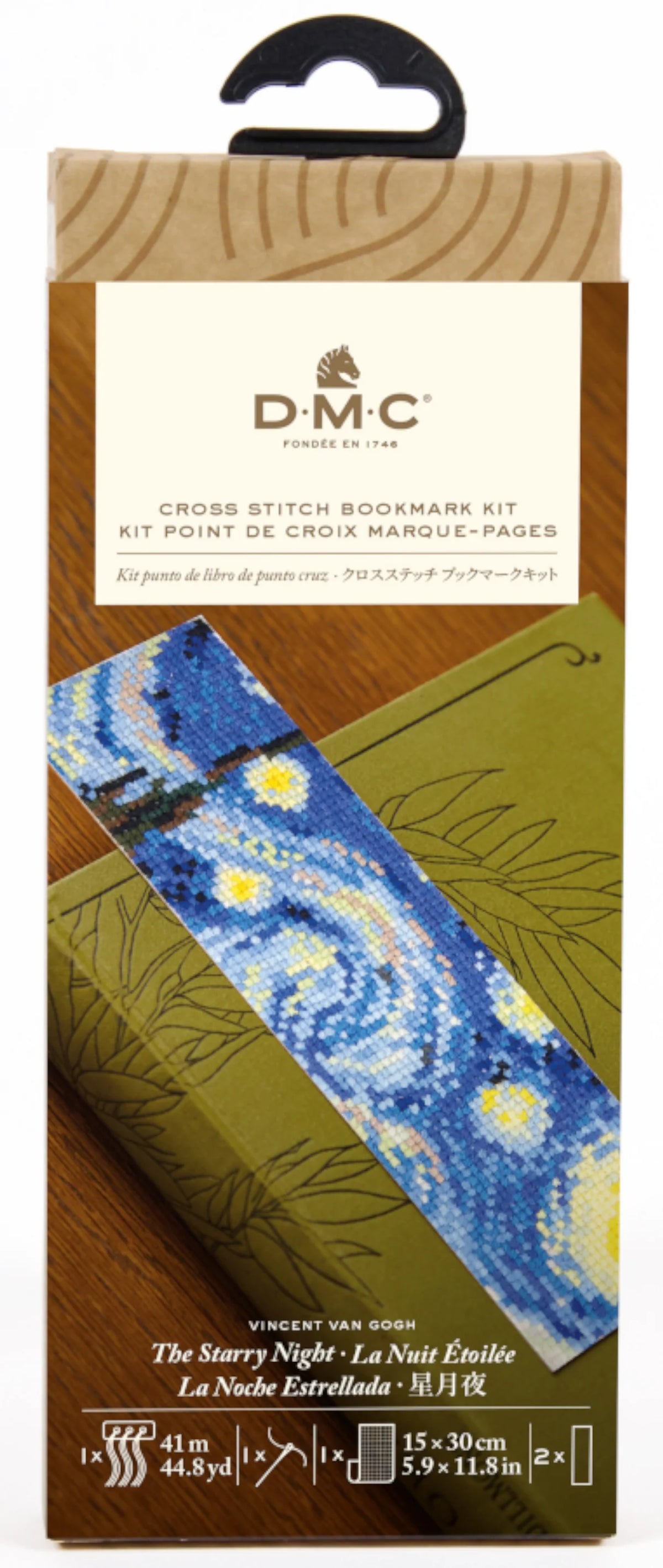 DMC Cross Stitch  Bookmark Kit The Starry Night Van Gogh