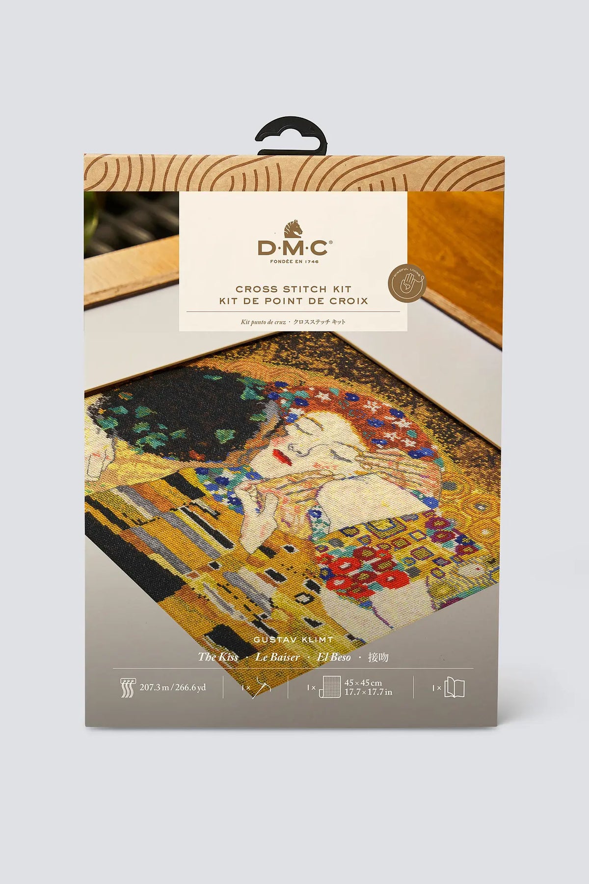 DMC The Kiss by Gustav Klimt Cross Stitch Kit