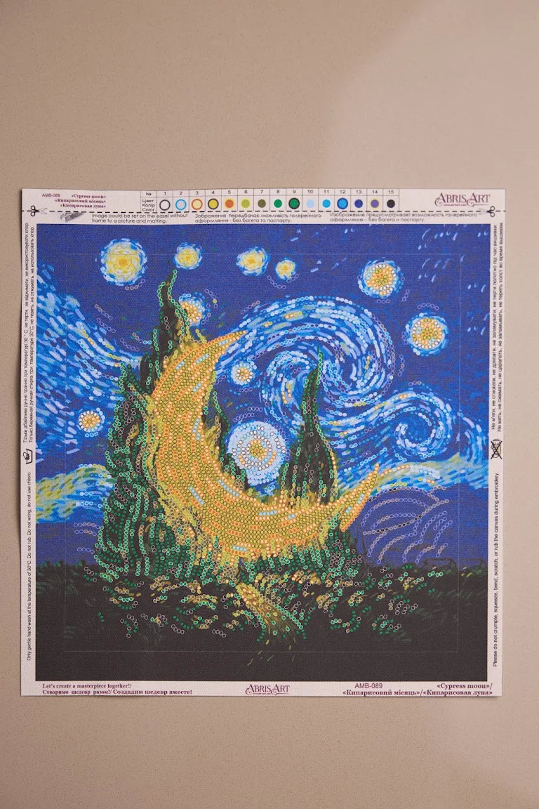 Abris Art Bead Embroidery Kit Cypress Moon AMB - 089