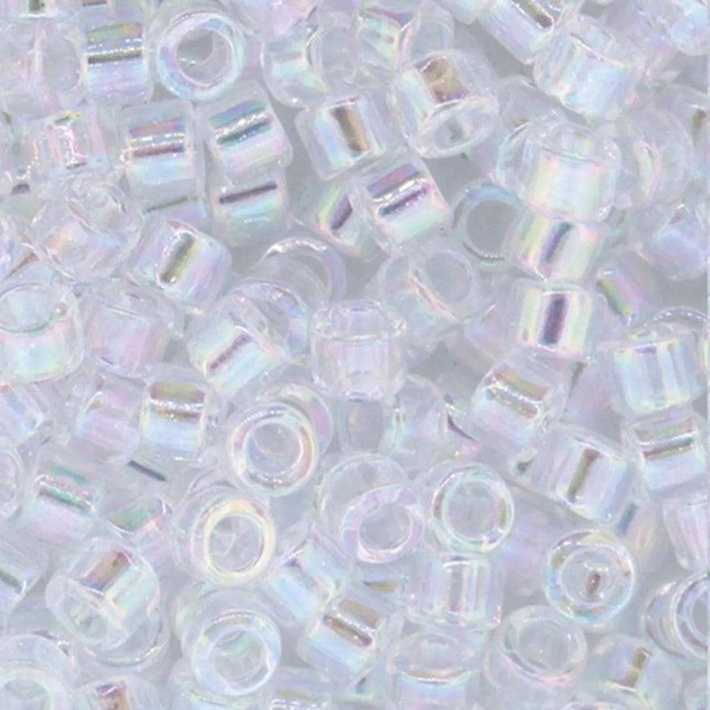 Miyuki Delica Seed Bead 11/0 Crystal AB 2-inch 5g DB0051 DB051