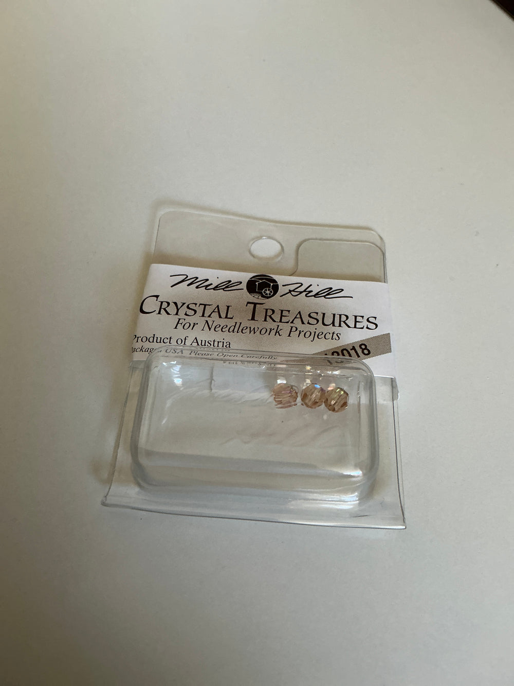 Mill Hill Crystal Treasures 13018 Round Bead Light Colorado Topaz  4mm 3 Pieces