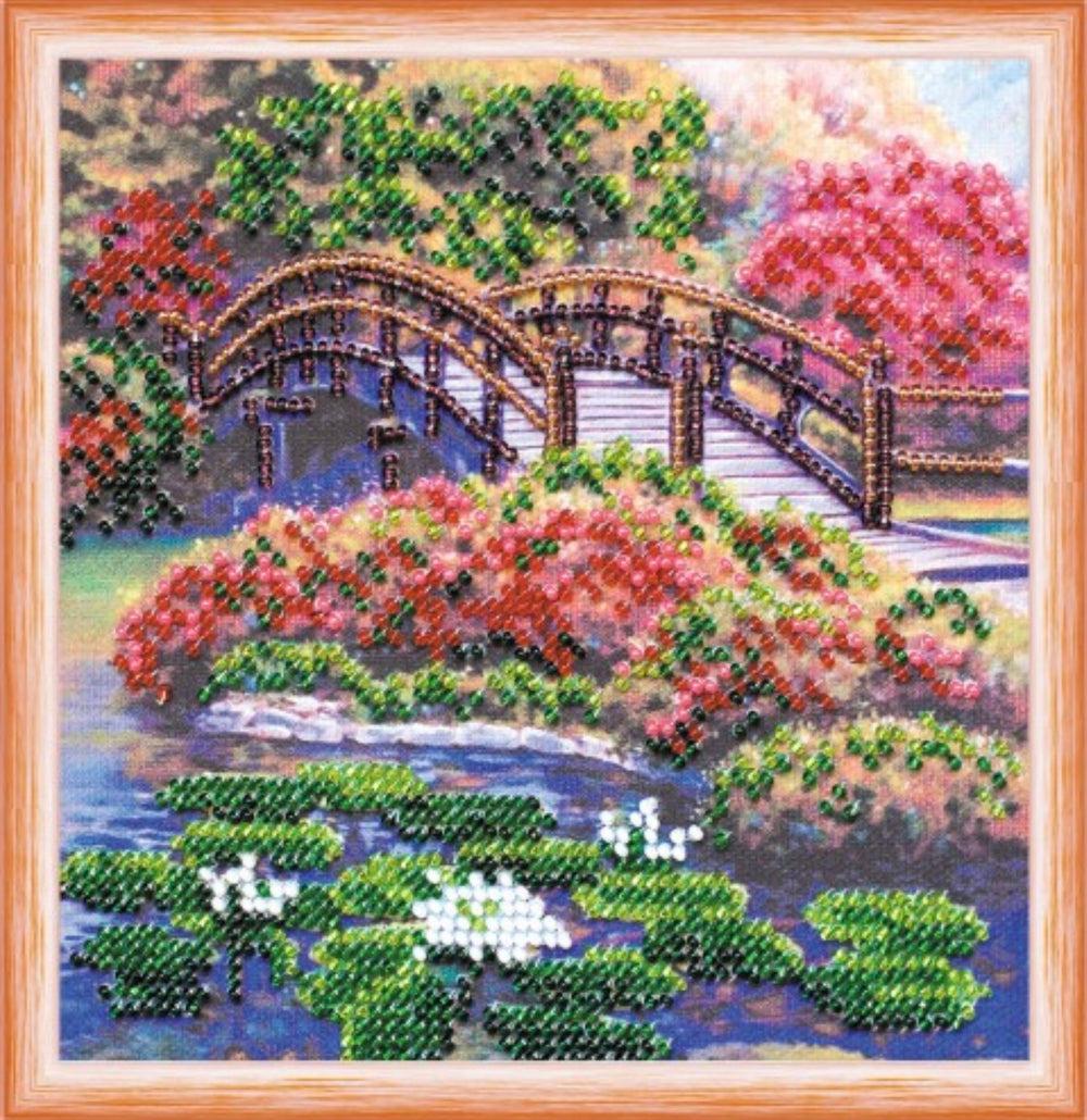 Abris Art Bead Embroidery Kit Flowers In The Pond AM-162