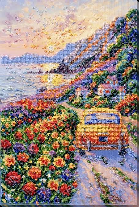 Abris Art Bead Embroidery Kit Twilight Over The Sea AB - 968