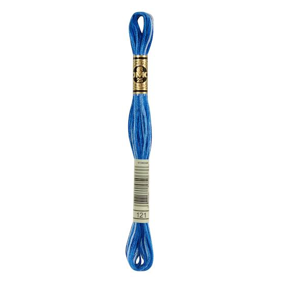 DMC Mouline Special 121 Six-Strand Embroidery Thread  Variegated Delft Blue 8.7-Yards