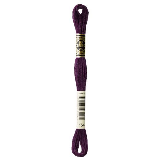 DMC Mouline Special 154 Six-Strand Embroidery Thread  Very Dark Grape  8.7-Yards