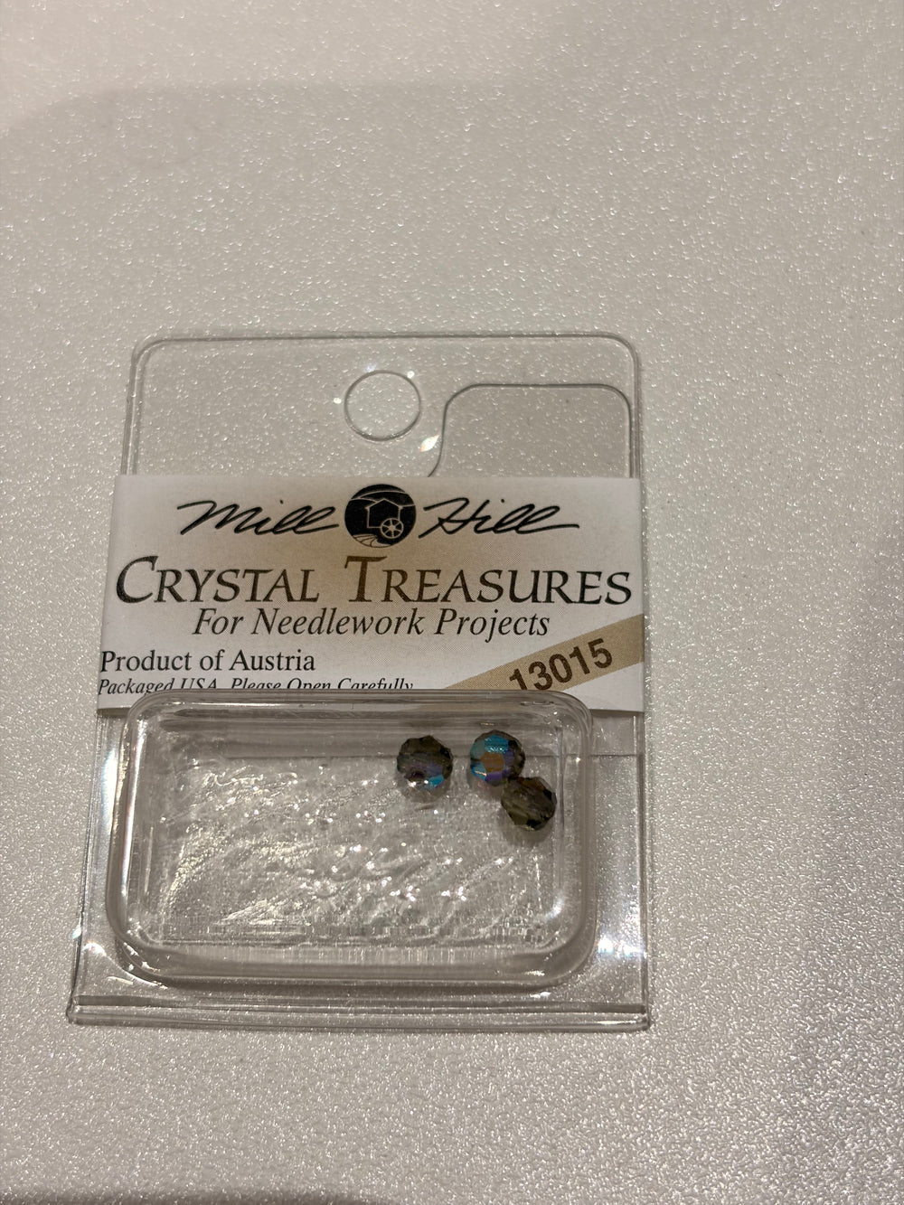 Mill Hill Crystal Treasures - Round bead black Diamond Ab 13015