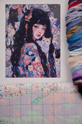 Cat Girl Teenager ZZ6096 Painting Fairy Cross Stitch