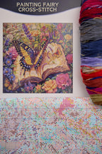 Bookish Butterfly Language ZZ5625 Painting Fairy Cross Stitch