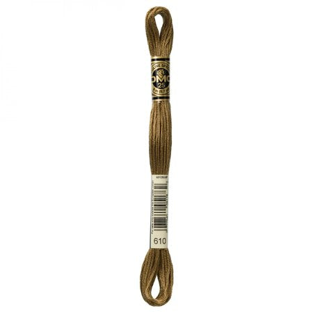DMC Mouline Special 610 Six-Strand Embroidery Thread Dark Drab Brown 8.7-Yards
