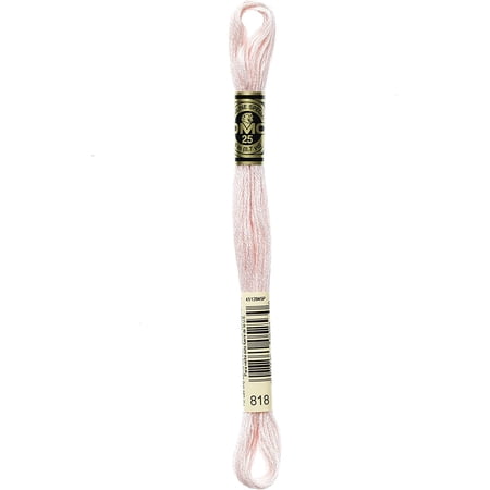 DMC Mouline Special 818 Six-Strand Embroidery Thread Light Baby Pink 8.7-Yards