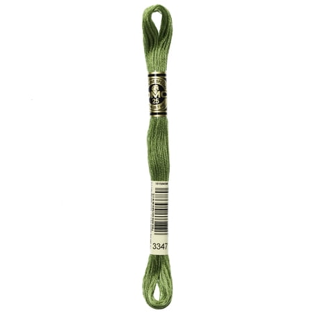 DMC Mouline Special 3347 Six-Strand Embroidery Thread Medium Yellow Green 8.7-Yards