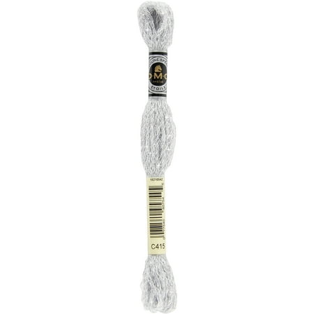 DMC Etoile Floss C415 Six-Strand Embroidery Thread Pearl Gray 8.7-Yards