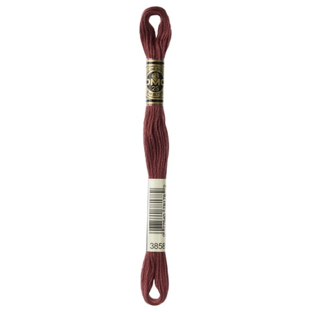 DMC Mouline Special 3858 Six-Strand Embroidery Thread  Medium Rosewood 8.7-Yards