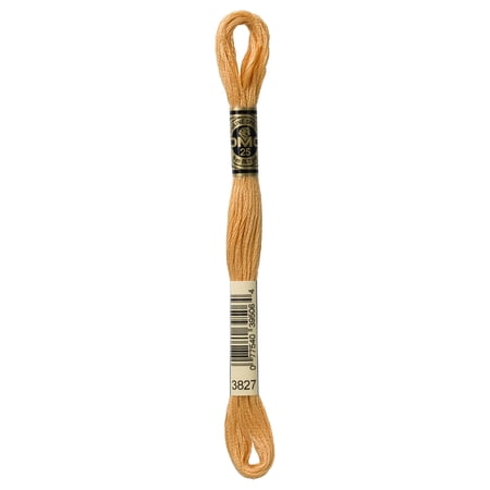 DMC Mouline Special 3827 Six-Strand Embroidery Thread Pale Golden Brown  8.7-Yards