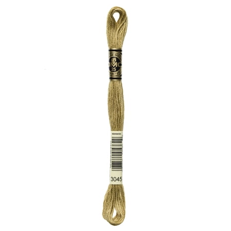 DMC Mouline Special 3045 Six-Strand Embroidery Thread Dark Yellow Beige  8.7-Yards