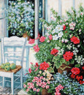 Cross Stitch Kit Luca-S - Terrace with flowers, BU4017